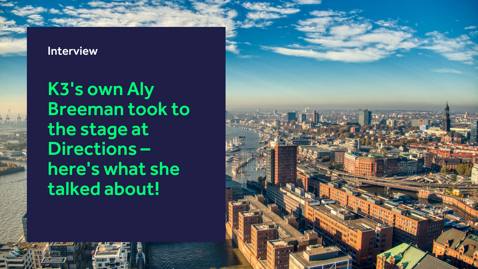 K3’s own Aly Breeman took to the stage at Directions – here’s what she talked about! K3's own Aly Breeman took to the stage at Directions – here's what she talked about!