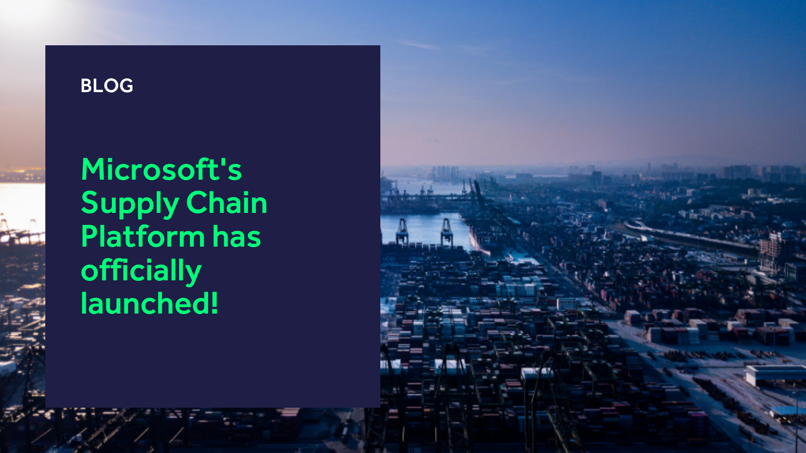 The Microsoft Supply Chain Platform has officially launched! The Microsoft Supply Chain Platform has officially launched!